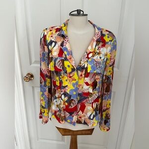 Zara Floral Multicolor Women's Top size medium